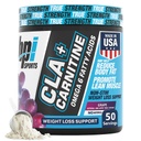 BPI Sports CLA + Carnitin - CLA L Carnitin & Linolsyre - L Carnitin supplement til vægttab, Metabolisme & Lean Muscle - Koffein Free - Grape - 50 Servering - 12.34 oz