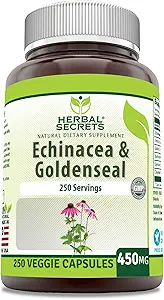 Urtehemmeligheder Echinacea & Goldenseal Root Supplement- 124; 450 Mg Per Serving Meach124; 250 Veggie Kapsler 124; Non- GMO Meach124; Gluten- Free Meach124; Made in USA (250 Veggie Capsules)