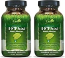 Irwin Naturals Double Potency 5- HTP Extra - 60 Flydende Soft- Gels, Pack af 2 - for Afslapning & Serotonin Produktion - 60 Total Servering
