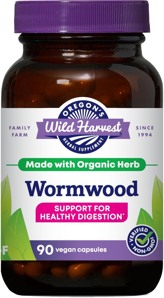 Oregon 's Wild Harvest Wormwood Organic Herbal Supplement, 90 Greve