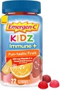 Emergen- C Kidz immun + immunforsvar Kosttilskud, Opløste Gummier med C-vitamin, B-vitaminer og D-vitamin til immunstøtte, Fun- Tastisk Frugtsmag Gummier - 22 Greve