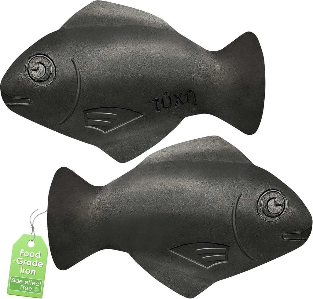 Iron Fish, 2 Pack Iron Fish for Iron Dificiency, En naturlig kilde til jern, Sikker madlavning værktøj til at tilføje jern til mad og vand, reducerer risikoen for jernmangel, Ideel Jern supplement til anæmi & Vegans