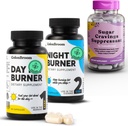ColonBroom Dag & Nat Burner Kosttilskud, Vægt Management Pills (60 Servere) + Sugar Craving Suppressant - Chrom Picolinate 200mcg (60 Servere), 3 Genstande