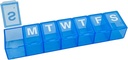 Basic Care Weekly (7-dag) Pill Organizer, Vitamin Planner, Og Medicin Box, Medium Compartments, Blå