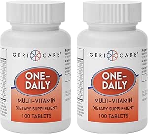 GeriCare On- Daily Multi- Vitamin Tablets Dietary Suplement 100 Count (pakke med 2)