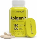LongLifeNutri Apigenin 100mg - Natural Bioflavonoid from Chamomile Extract, 180 Vegetariske Kapsler, Supplement for søvn, Mood, & Afslapning, 6-måned Supply, GMP Certified, Made in USA
