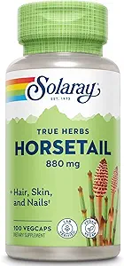 SOLARAY Horsetail 880 mg 1 125; Silica Supplement for sundt hår, hud, negle & fælles støtte 1 125; 50 Servering 1 125; 100 VegCaps