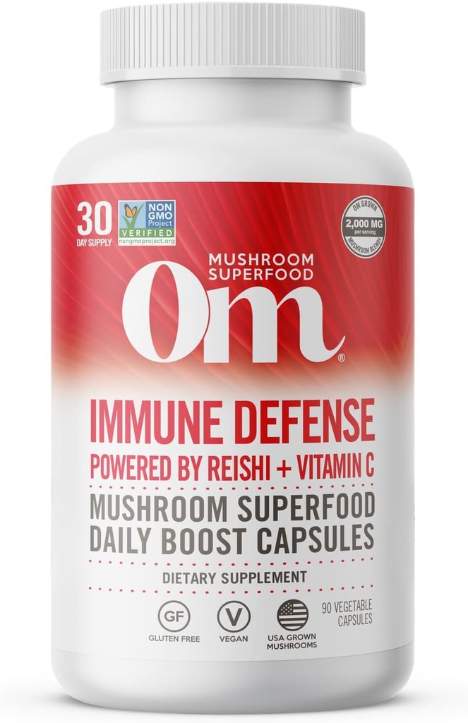 Om Mushroom Superfood immunforsvar Mushroom Capsules Superfood Supplement, 90 Greve, 30 Dage, Mushroom Blend, Reishi, Tyrkiet Tail, Maitake, Agaricus Blazei, C-vitamin, Vegan