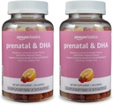 Grundlæggende Prenatal & DHA Gummy, Rasberry & Lemon Flavor, 90 Count (Tidligere Solimo) (Pack of 2)