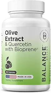 Balancebreens Olive Leaf Extract & Quercetin 400mg med Bioperine, 60 kapsler - Immunity Booster