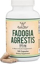 Fadogia Agrestis 600 mg per servering (180 kapsler) Kraftfuld Uddrag til støtte atletisk ydeevne (tredjepart testet, non-GMO, Vegan, Gluten Free) af Double Wood