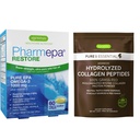 Pharmepa Gendanne & Avanceret Hydrolyseret Collagen Peptider Bundle, 1000mg Pure EPA Omega-3 Fish Oil & 100% Græs Fed Bovine Collagen Protein Powder, af Igennus