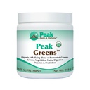 Peak Pure & Natural Peak Greens Support pH Balance og Alkalinitet Budding- 124; Superfood Green Drikke Pulver Budding- 124; Blanding af Gæret Græs, Vegetabilsk, & Frugt- 124; Digitalt Enzyme & Probiotisk Pulver
