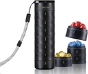 Ankomn Travel Vitamin Organizer - Stabil Daily Organizer med Secure Twist Lid, lufttæt & letvægt til On- The- Go. Holdbar BPA- fri materiale, Great for piller, Kosttilskud og vitaminer (sort)
