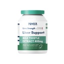 NYO3 Milk Thistle Lever Detox Supplement 400mg med Mælkebøtte Root & Artichoke Silymarin, 60 Kapsler Lever Rengøre leverstøtte Urtetilskud, Antioxidant Support