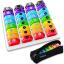 Månedlig Pill Organizer 1- Time a- Day: 30 Day Pill Organizer med etiketter, Bærbar Månedlig Pill Box, Måned Pill Holder ith Bærbar lynlås taske til vitamin, medicin, fiskeolie, Kosttilskud