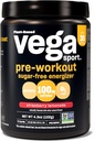 Vega Sport Sugar Free Pre- Workout Energizer, Jordbær Lemonade - Pre Workout Powder for kvinder & mænd, Understøtter energi og fokus, Electrolytes, Vegan, Keto, Gluten Free, Non GMO, 4.3 oz