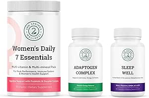 Kvindernes Daglige 7 Essentials, Adaptogen Complex & Sleep Well Bundle