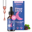 SleepBerry Flydende Melatonin til børn - Natural Sleep Aid med Elderberry og D-vitamin - øger immunsystemet, mens de sover (1 Fl oz)