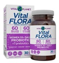 Vital Planet - Vital Flora Kvinder Over 55 Daglige Probiotika, 60 Millioner CFU, Diverse Strops, Organic Prebiotika, Vaginal og immunforsvar, Fordøjelsesmedicin Probiotika til Kvinder 30 Kapsler