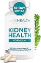PUREHEALTH RESEARCH Kidney Health Formula - Complete Kidney Cleanse Solution from Effective Kidney Stones Dissolver with Chanca Piedra Stone Breaker for Ultimate Kidney Support - 1 Bottle