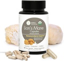 Herbal Treasure Lions Mane Supplement kapsler, Lavet med Organic Lions Mane Powder for Mental Clarity og Focus Kosttilskud, 800mg Lions Mane Powder Organic Organic Mushroom Supplement 90 Caps