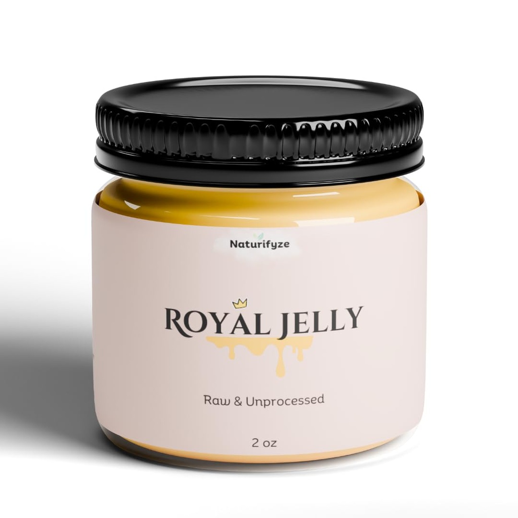 100% Pure Royal Jelly - Rå & ubehandlet, pakket med vitaminer og aminosyrer, Natural Skincare (2oz)