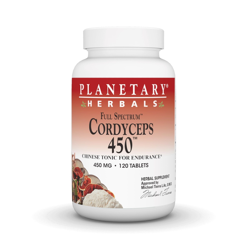 Planetariske Herbals Cordyceps 450 Fuld Spectrum, Kinesisk Tonic for Endurance