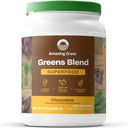 Amazing Grass Green Superfood Powder: Grønne pulver med fordøjelige enzymer & probiotika, Organic Spirulina, Chlorella, og Beet Root Powder, Chokolade, 100 Servere