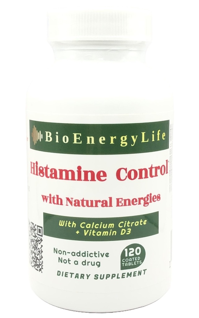Histaminkontrol med naturlige energier - 120 tabletter - med naturlige frekvenser af HNMT og DAO enzymer til at hjælpe med at kontrollere Histaminniveauer