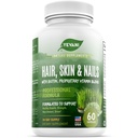 100% rent hår, hud og negle vitaminer med biotin Super Blend Formel, designet til at understøtte strålende skønhed, hår, hud og negle sundhed for både kvinder og mænd