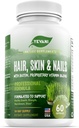 100% rent hår, hud og negle vitaminer med biotin Super Blend Formel, designet til at understøtte strålende skønhed, hår, hud og negle sundhed for både kvinder og mænd