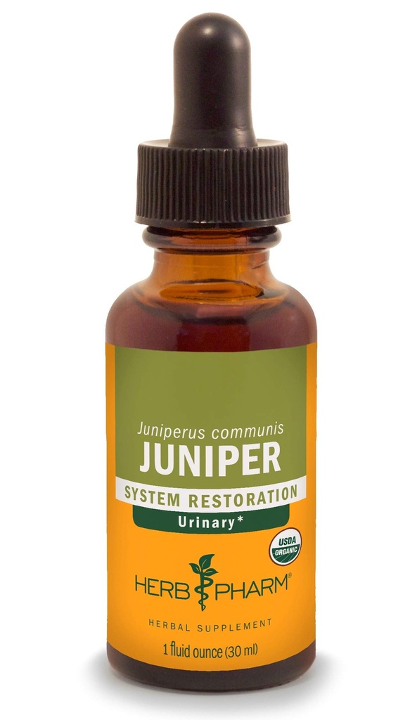Herb Pharm Certified Organic Liquid Extract til Urinary System Support Juniper 1 Fl Oz