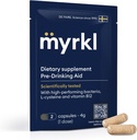 Unik Pre- Drikketilskud til leversundhed support, Hjælper Morgenenergi med High- Performing Probiotic, L Cysteine & Vitamin B12, Social Aften, Party & Vacation Essentials, 10 kapsler
