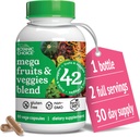 Botanic Choice Mega Frugt og grøntsager Blend - 42 Frugt og grøntsager Superfood kapsler - Elderberry, Chlorella, Kale - Kosttilskud - 60 Kapsler