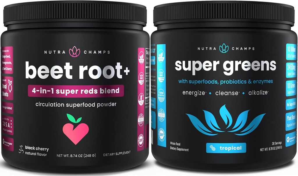NutraChamps Beet Root Powder - Grønne Superfood Powder