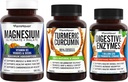 FarmHaven Magnesium Glycinat & Malat Complex w / D3- vitamin & gurkemeje med BioPerine Black Pepper & fordøjelsesenzymer med 18 Probiotika & urter
