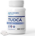 Puregen Labs TUDCA (Tauroursodeoxycholsyre) 500mg per servering, Bile Salts Lever Supplement 124; Ingen skadelige tilsætningsstoffer • 124; Non- GMO • 124; Gluten Free • 124; Fremstillet i USA - 60 Vegetariske kapsler