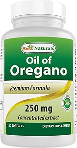Bedste Naturals Oregano Oil 250 Mg Softgels, 120Count