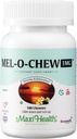 Maxi Health Melatonin 1mg Chewable - Søvnhjælp Melatonin til at fremme naturlig søvn - Ikke-Habit Forming Supplement med Enzymax for Fast- Active Support Kosher (100 Enheder)