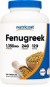 Nutricost Fenugreek Seed 1350mg, 240 Kapsler - Gluten Free, Non- GMO, 675mg Per Capsule