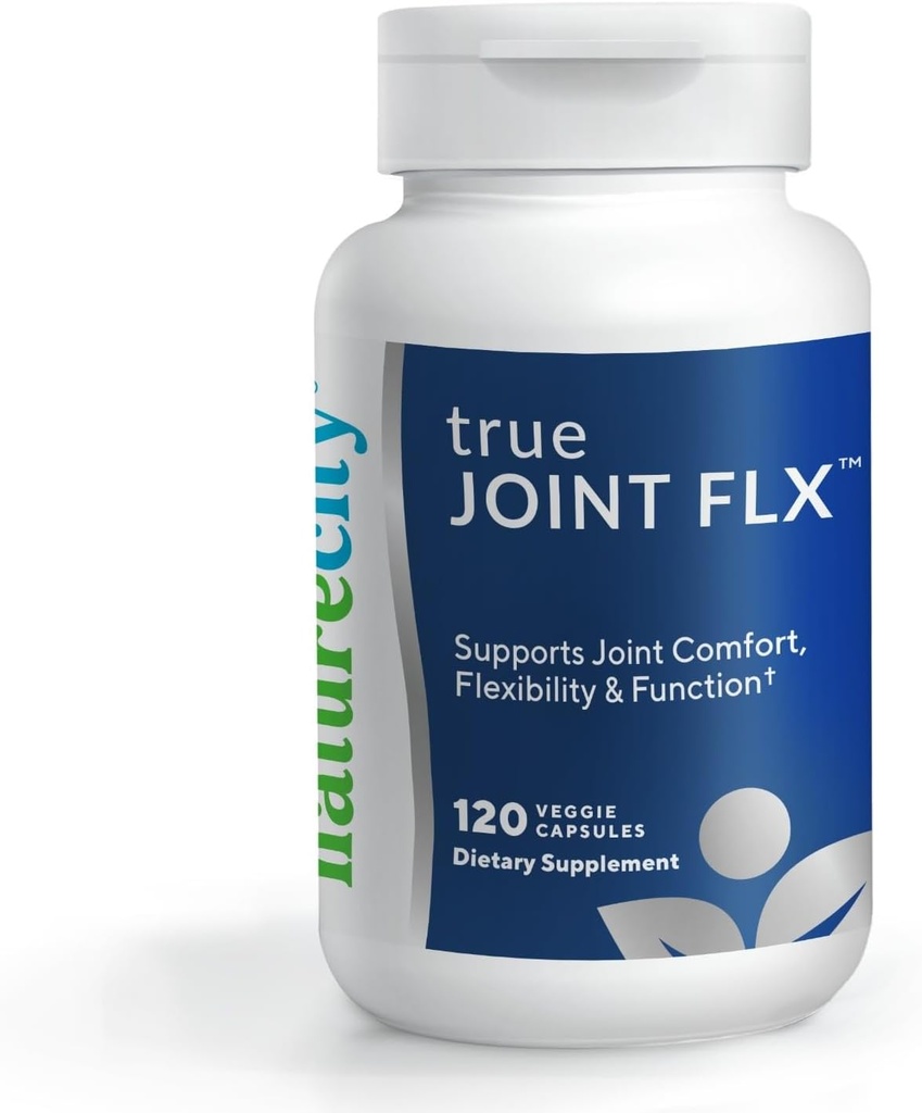 NatureCity True- Joint FLX Joint Supplement Formel (120 kapsler) Name 124; TamaFlex, NEM Eggshell Membrane, Levagen + PEA & CuberUp; Understøtter Joint Comfort, Fleksibilitet, Mobilitet, Funktion & Cartiage Sundhed