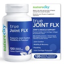 NatureCity True- Joint FLX Joint Supplement Formel (120 kapsler) Name 124; TamaFlex, NEM Eggshell Membrane, Levagen + PEA & CuberUp; Understøtter Joint Comfort, Fleksibilitet, Mobilitet, Funktion & Cartiage Sundhed