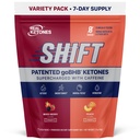Ægte Ketoner BHB Eksogene Ketoner Drink Mix Pakker Keto Electrolytes Powder Pakker Ingen Sukker med 4 Main Fastende Elektrolyter Plus Hydrating Patenteret Keto BHB - 7 Greve Peach, Blandet Berry