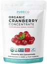 USDA Cranberry Powder Organic Certified - Organic Cranberry Juice Concentrate Support Urinary Tract Health for Women & Men - Pure Berry Concentrate Vegan Non- GMO & Filler Gratis (200 Servere)