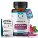 Organic Beet Root Powder Capsules Removal 124; Support Energy, Stamina & Endurance, Boost Nitroxide, Support Heart Health & Circular Removal 124; Non- GMO Removal 124; 60 Vegetabilske kapsler, USA Made & GMP Certified