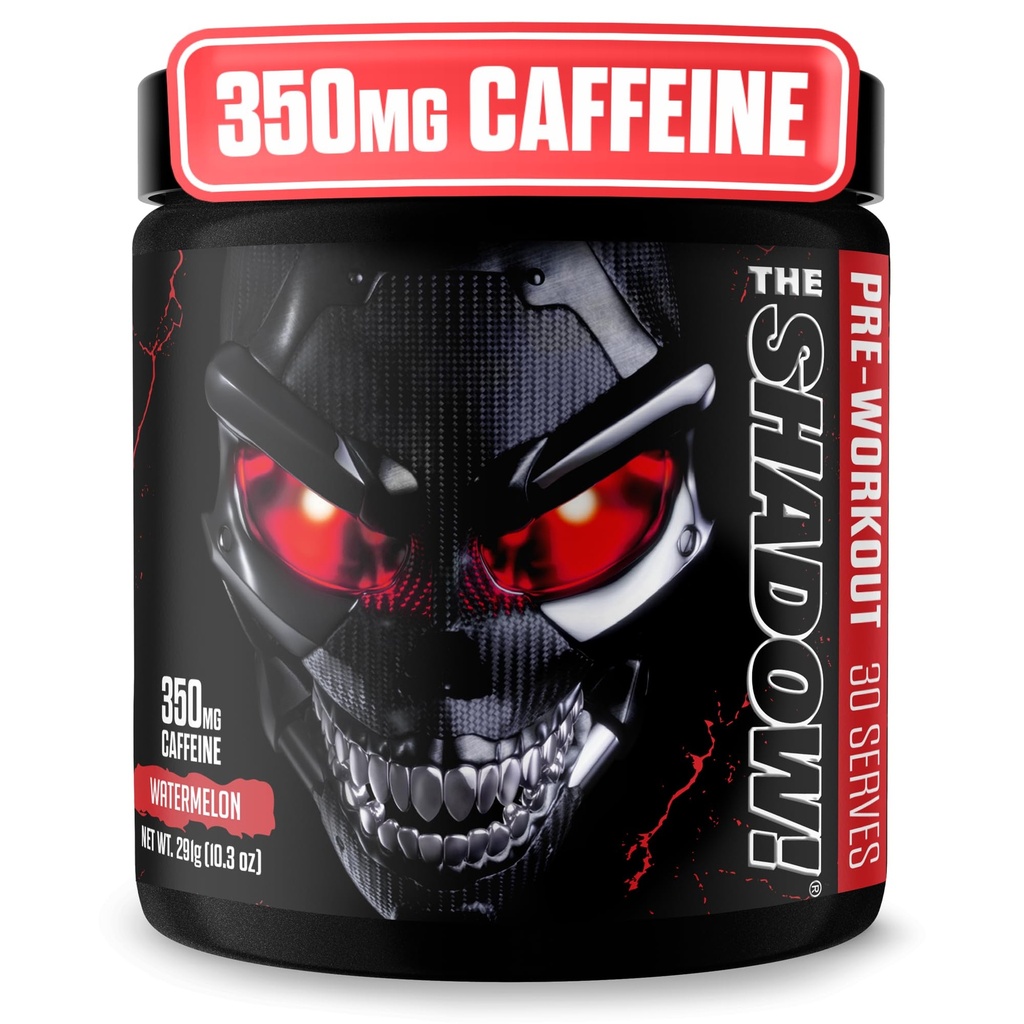 JNX SPORTS Skyggen! 350mg af Koffein Hard Core Preworkout - Watermelon 30 Servering af 124; Elektrisk energi, Mental Focus & Superhuman Styrke til mænd og kvinder