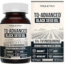 Black Seed Oil Softgels - 124; 5% Thymoquinon - TQ- Advanced ® - 124; High Potency - 500 mg per kapsel - 15: 1 Koncentrat fra Nigella Sativa Extract, Rå form, Vegansk Formel, glasflaske (60 Softgels)