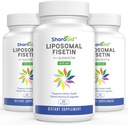 Liposomal Fisetin med Quercetin Kosttilskud 1200 mg per servering, Høj Absorption Polyphenoler Antioxidanter til kvinder, Mænd, Non- GMO, Gluten- fri, 3 Bottle- 180 Softgels