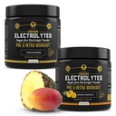 HRDWRK - 100 Servere Keto Electrolytes Powder Hydration Sugar Free - Electrolyte Powder to Boost Endurance & Reducer Træthed med Electrolytes Supplement - Unflavored & Mango Pineapple Set